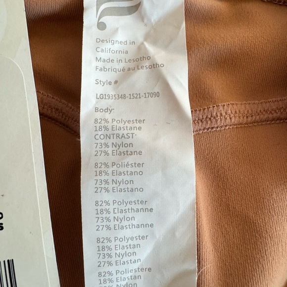 Fabletics Oasis PureLuxe High-Waisted 7/8 Beige Leggings With Pockets Size 4X - Picture 14 of 16